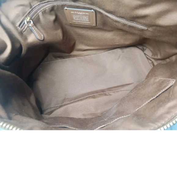 Coach Gallery Tote Signature Canvas  Gold khaki Saddle CarryAll F79609 MSRP $378 - Picture 15 of 15